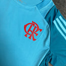 Kit Infantil Flamengo Treino 25/26 Azul Claro - Adidas Infantil