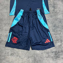 Kit Infantil Flamengo Treino 25/26 Azul Escuro - Adidas Infantil