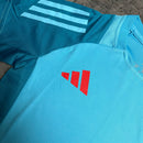 Kit Infantil Flamengo Treino 25/26 Azul Claro - Adidas Infantil