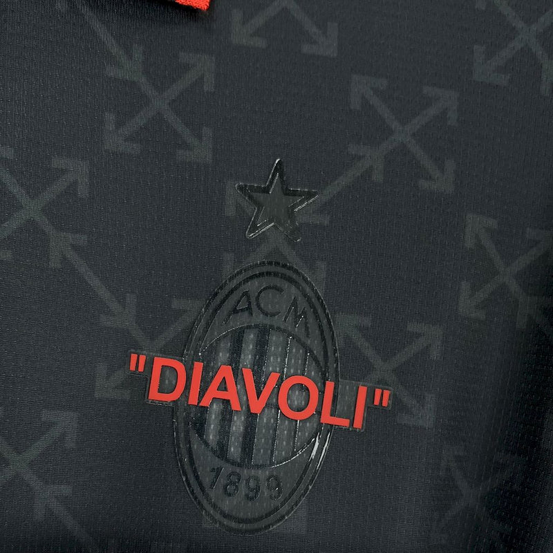 Camisa Milan Off White 25/26 "DIAVOLI" - Puma Torcedor Masculina