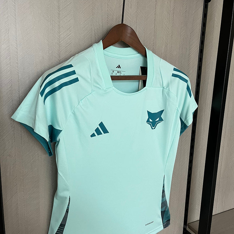 Camisa Cruzeiro Treino 25/26 Azul Turquesa Claro - Adidas Feminina