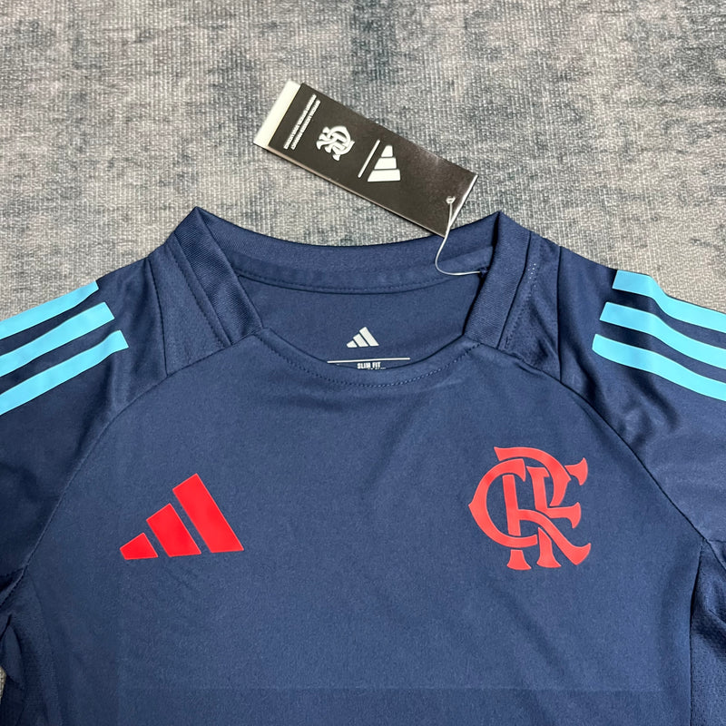 Kit Infantil Flamengo Treino 25/26 Azul Escuro - Adidas Infantil