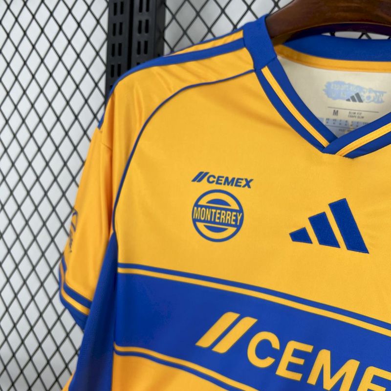 Camisa Tigres Home 25/26 - Adidas Torcedor Masculina