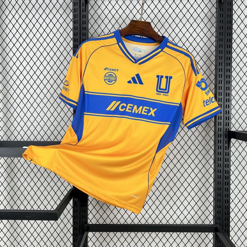 Camisa Tigres Home 25/26 - Adidas Torcedor Masculina