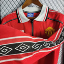 Camisa Manchester United Titular 98/99 - Versão Retro Manga Longa