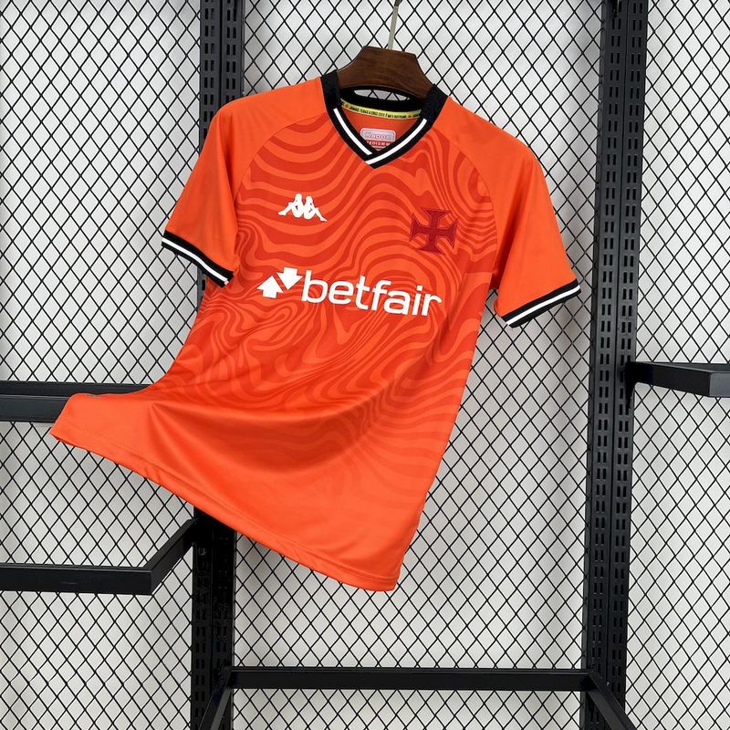 Camisa Vasco Goleiro 25/26 Laranja - Kappa Torcedor Masculina