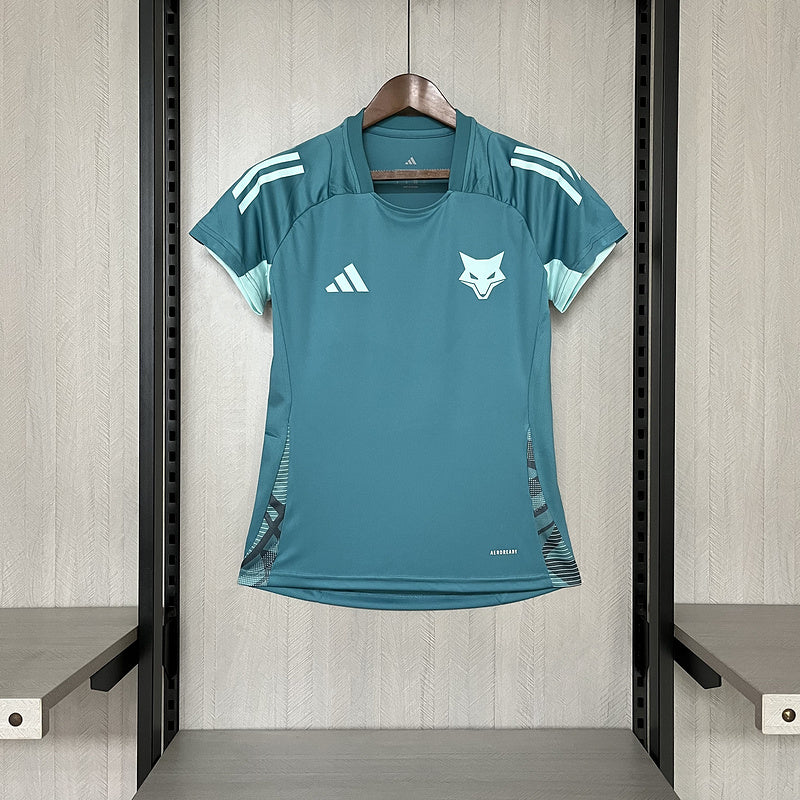 Camisa Cruzeiro Treino 25/26 Azul Turquesa - Adidas Feminina