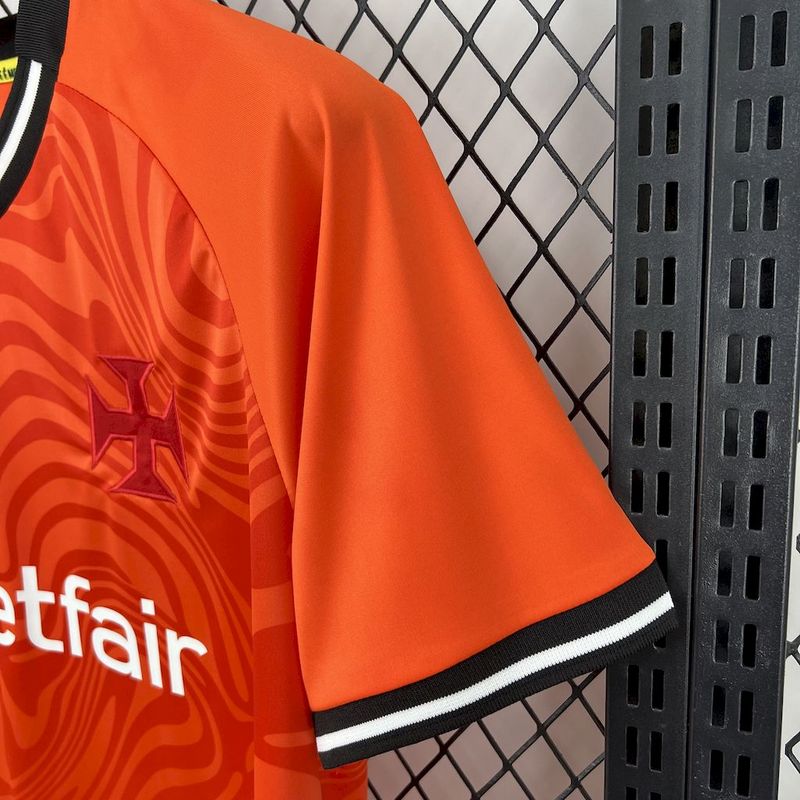 Camisa Vasco Goleiro 25/26 Laranja - Kappa Torcedor Masculina