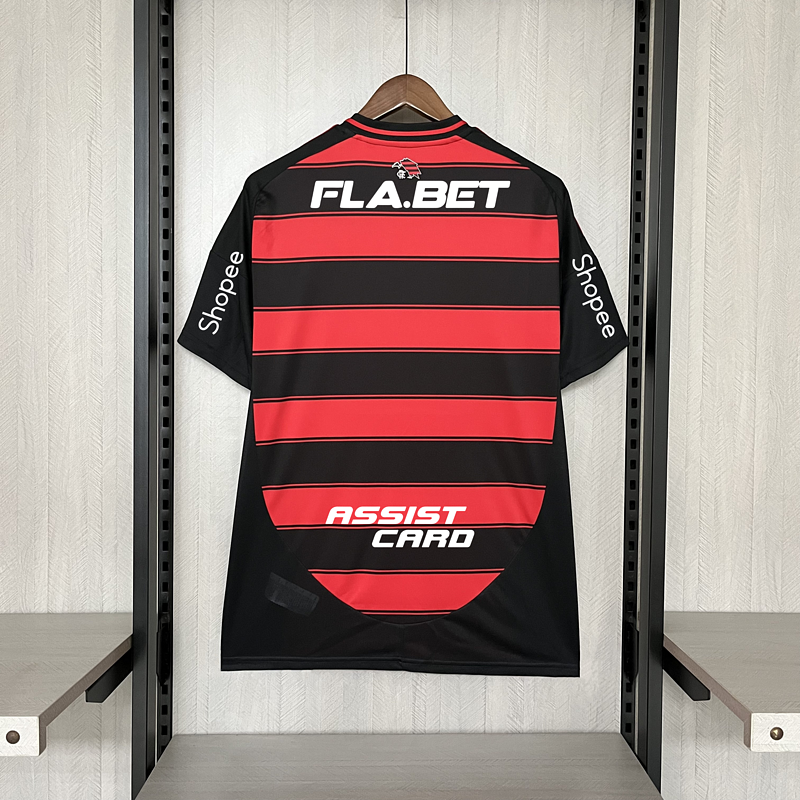 Camisa Flamengo Home + Patrocínios 25/26 - Adidas Torcedor Masculina
