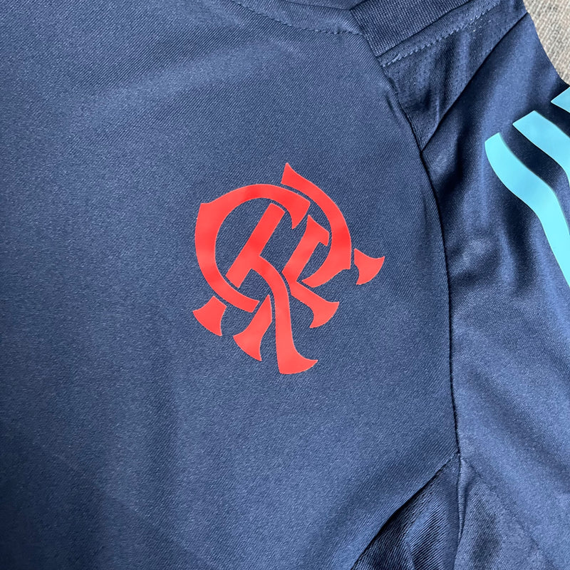Kit Infantil Flamengo Treino 25/26 Azul Escuro - Adidas Infantil