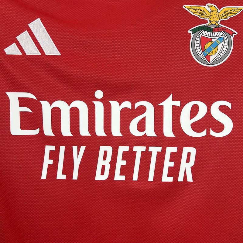 Camisa Benfica Home 25/26 - Adidas Torcedor Manga Comprida