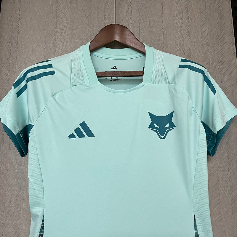 Camisa Cruzeiro Treino 25/26 Azul Turquesa Claro - Adidas Feminina