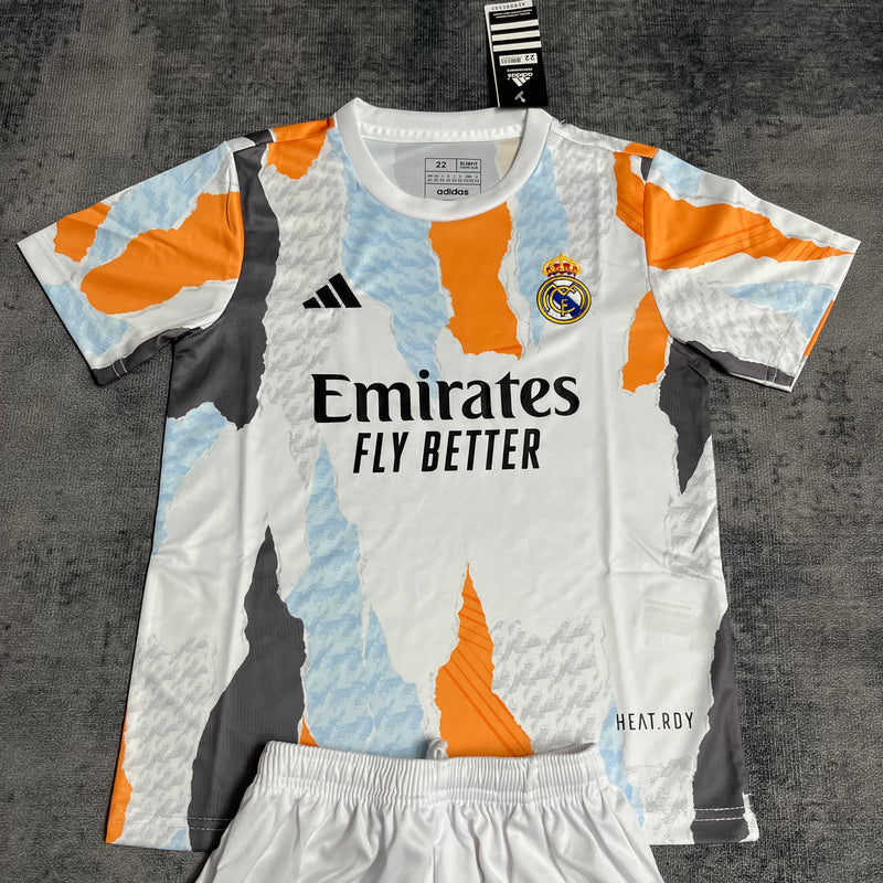 Kit Infantil Real Madrid Pré Jogo 25/26 - Adidas Infantil