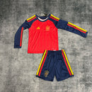 Kit Infantil Espanha Home Manga longa 2026 - Adidas Infantil