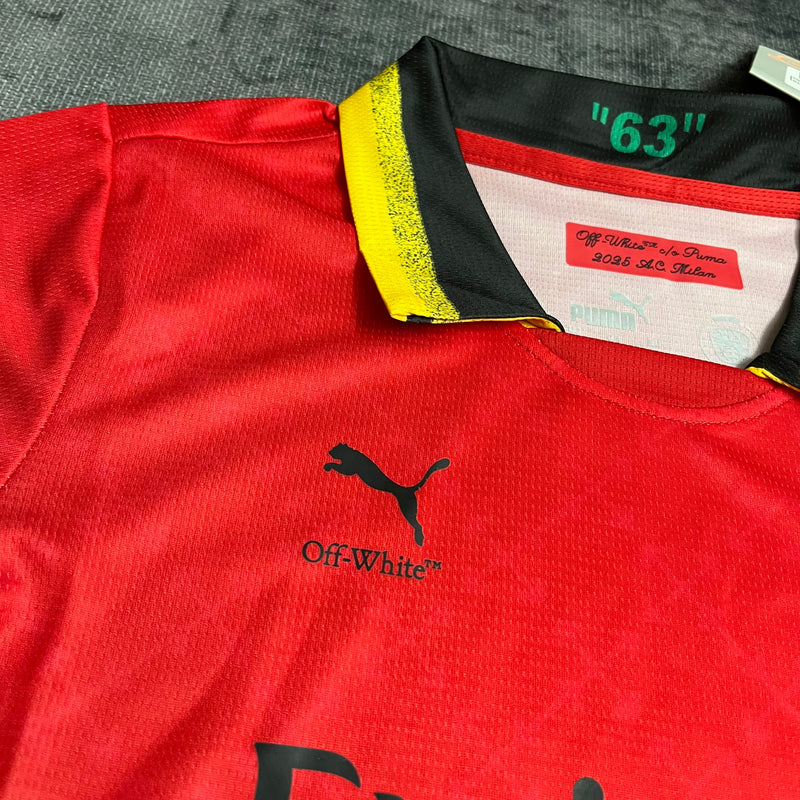 Kit Infantil Milan Off-White Vermelha 25/26 DIAVOLI - Puma Infantil