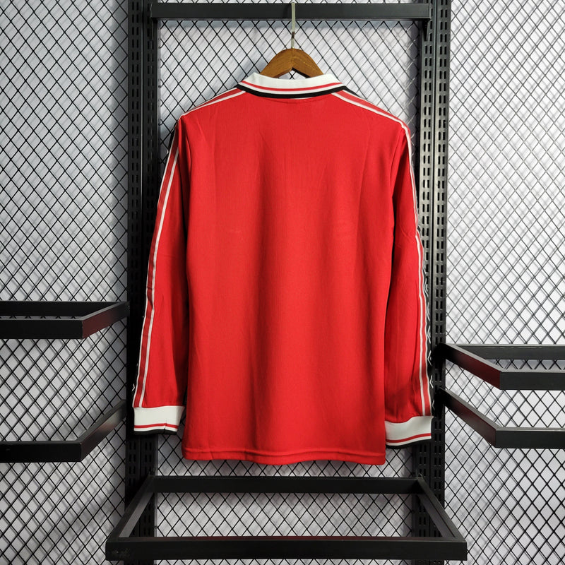 Camisa Manchester United Titular 98/99 - Versão Retro Manga Longa