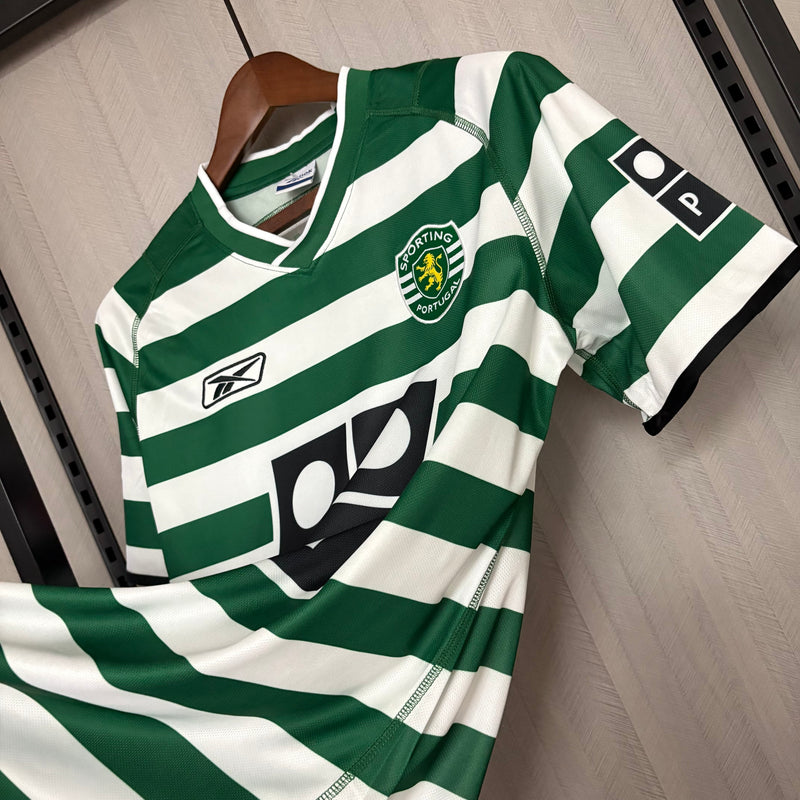 Camisa Sporting Home 03/04 - Reebock Retro