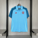 Camisa Polo Flamengo Treino 25/26 Azul Claro - Adidas Torcedor Masculina