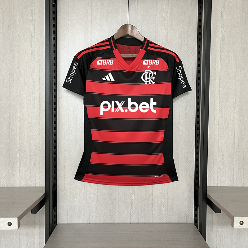Camisa Flamengo Home + Patrocínios 25/26 - Adidas Feminina