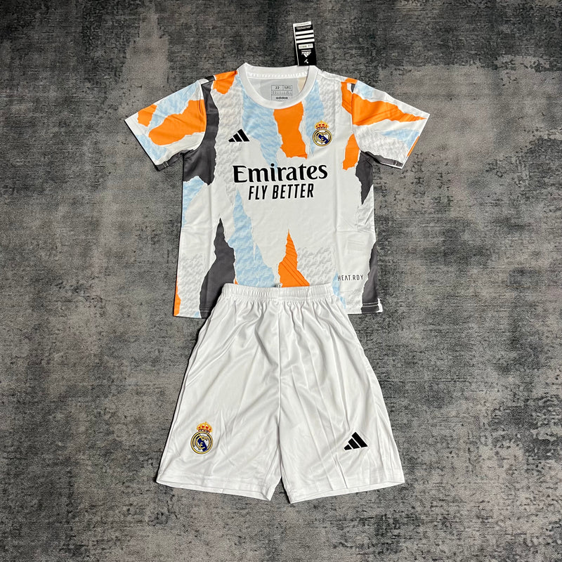 Kit Infantil Real Madrid Pré Jogo 25/26 - Adidas Infantil