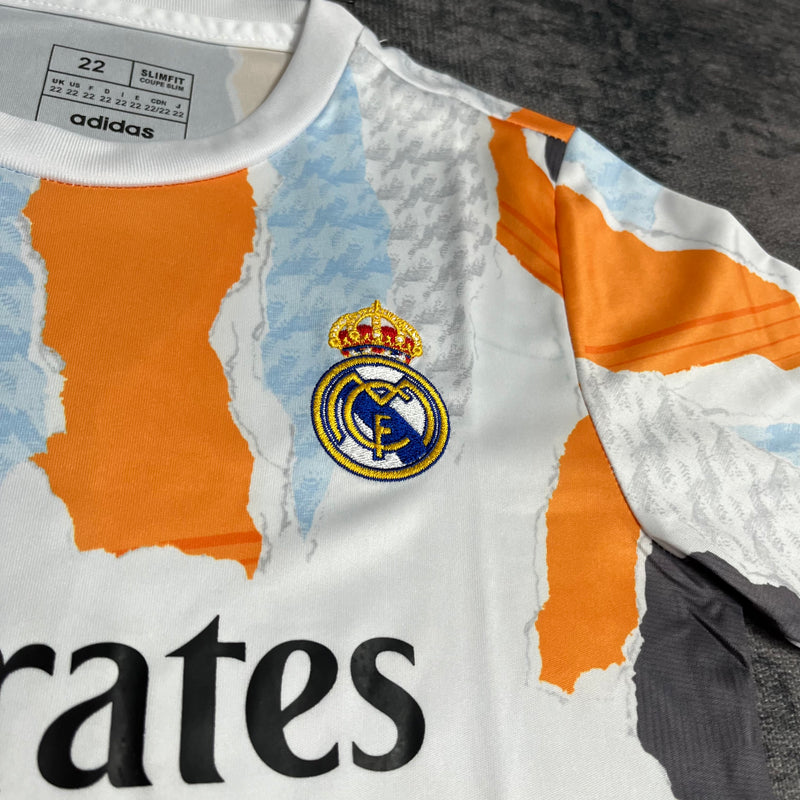 Kit Infantil Real Madrid Pré Jogo 25/26 - Adidas Infantil
