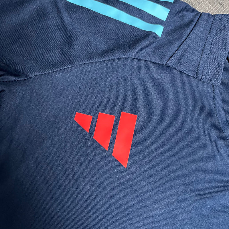 Kit Infantil Flamengo Treino 25/26 Azul Escuro - Adidas Infantil