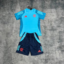 Kit Infantil Flamengo Treino 25/26 Azul Claro - Adidas Infantil