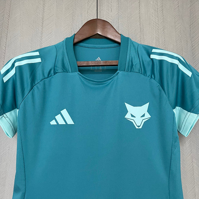Camisa Cruzeiro Treino 25/26 Azul Turquesa - Adidas Feminina